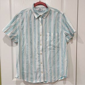 Urban Outfitters BDG Blue Stripped Button Up